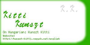 kitti kunszt business card